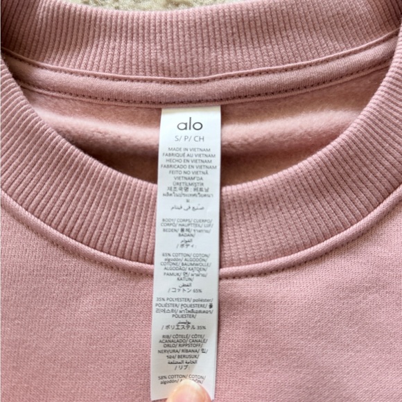 ALO Yoga Accolade Crew Pullover Vintage Pink - Picture 4 of 5